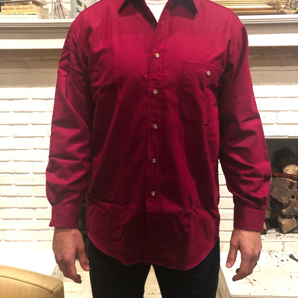 NWT Pendleton red 100% wool shirt